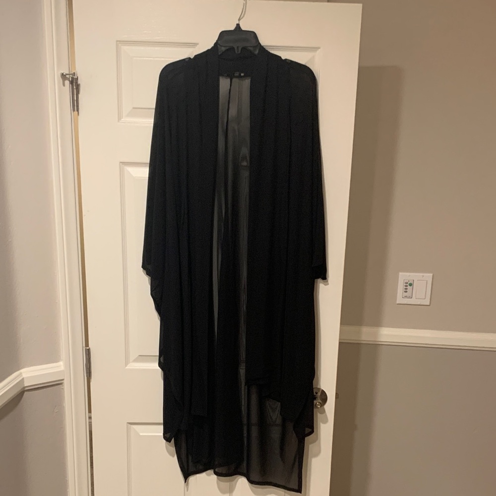 Elegant Black Sheer Kimono